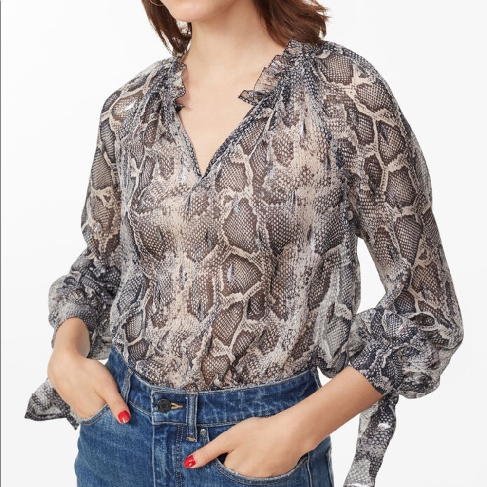 Rebecca Taylor snake print blouse size 4